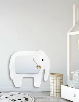 MIRROR ELEPHANT WHITE