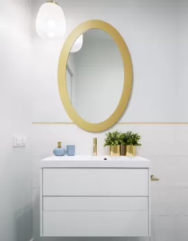 MIRROR OVAL BOLD GOLD