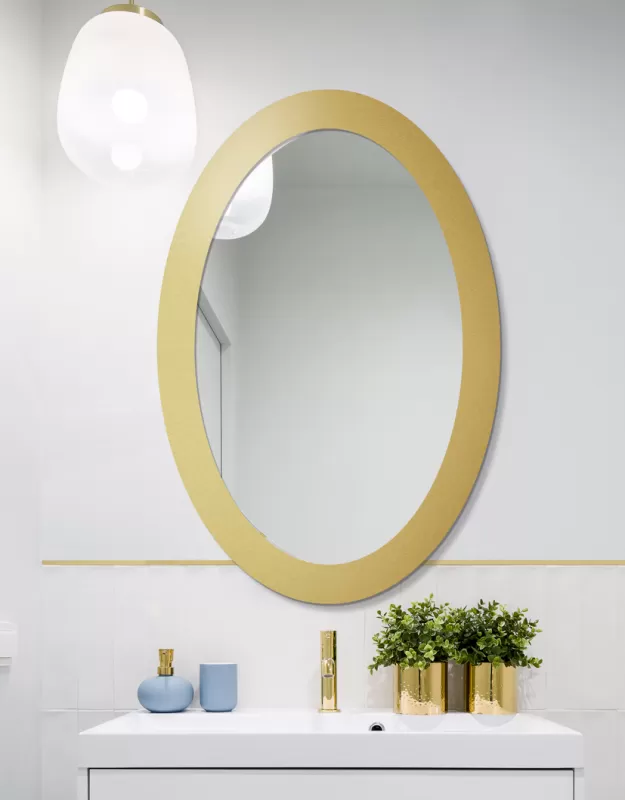 MIRROR OVAL BOLD GOLD