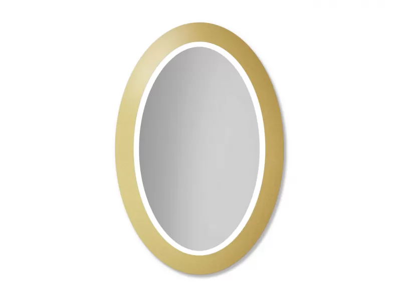 MIRROR OVAL BOLD LED GOLD