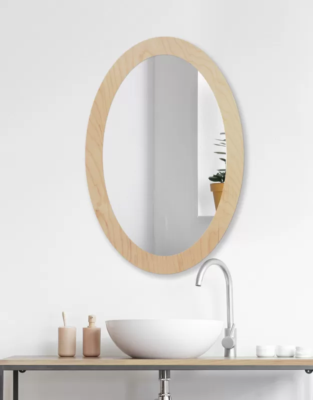 MIRROR OVAL BOLD NATURAL