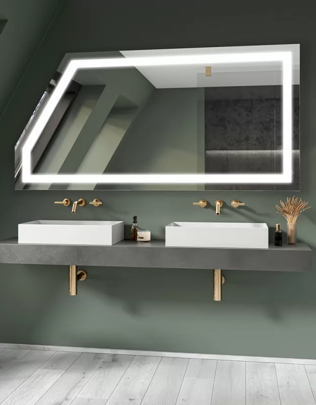 MIRROR PAOLO 2 LED SLOPING CEILING 